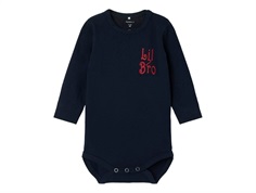 Name It bodysuit navy blazer with little brother print